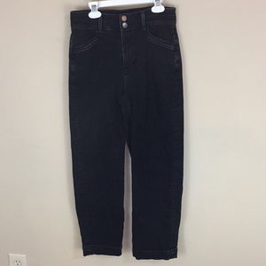 Ann Taylor The Easy Straight Curvy Fit Worn Black Jeans Size 2